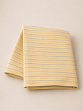Tovaglia rotonda rigata verde acqua in cotone- 160 cm-